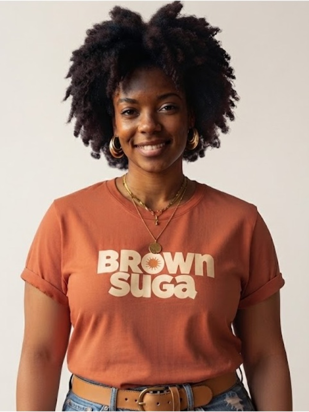 Legendary Rootz Brown Suga Graphic Tee Women's L NWT T Shirt